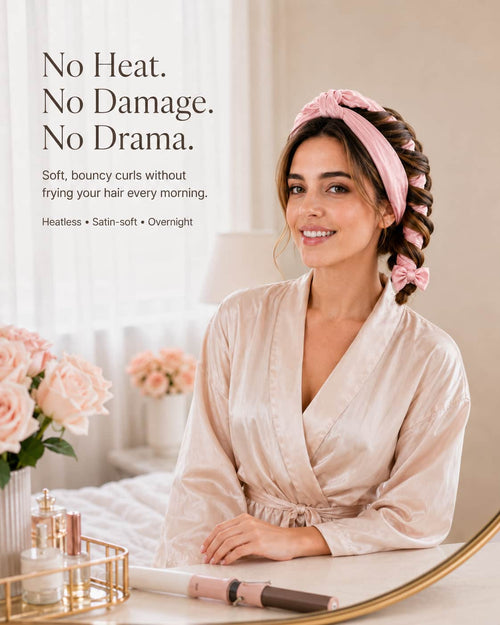 The Luma Satin Heatless Curl Set