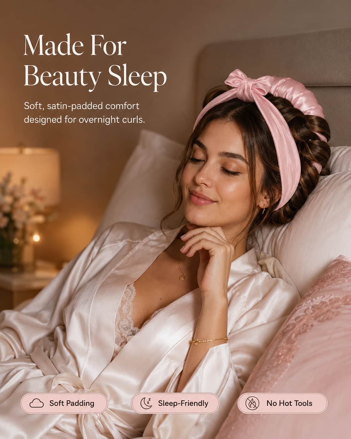 The Luma Satin Heatless Curl Set